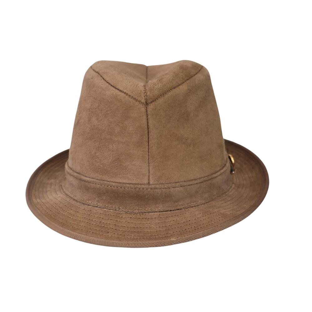 Howards Brown Suede Fedora Hat Size 7 Vintage